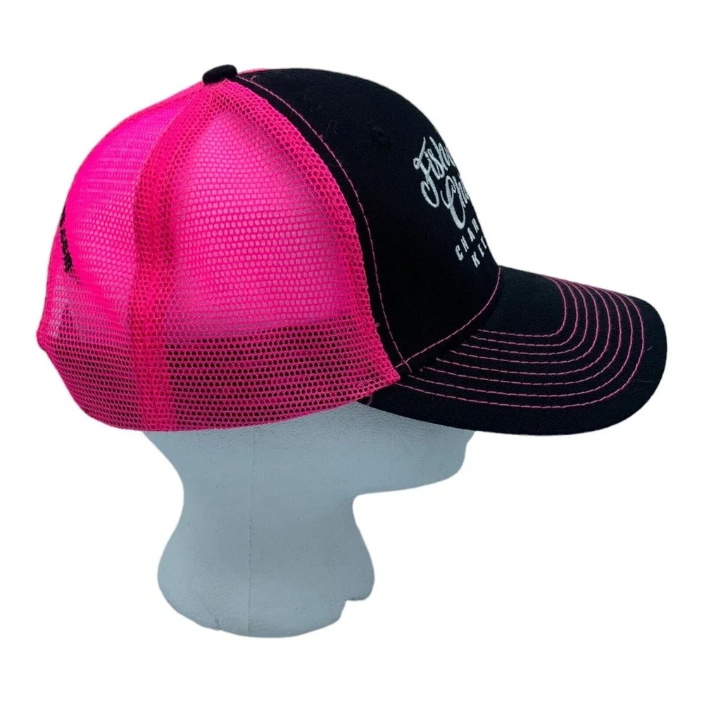 Paramount Apparel Snapback Hat FISH’N CHICKS Charters Key West Florida Pink - Picture 4 of 7